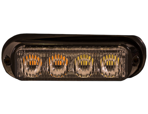 5 Inch Amber/Clear LED Mini Strobe Light