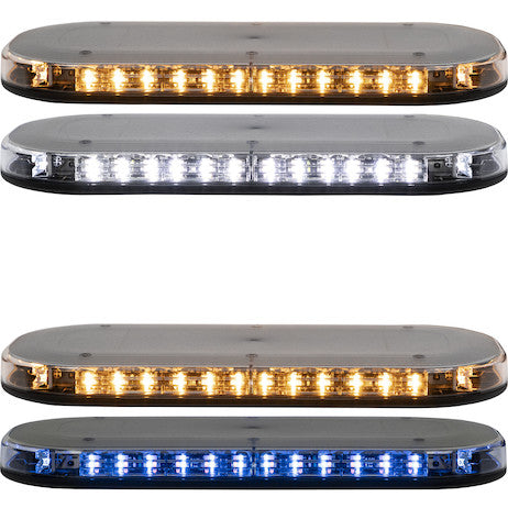 Class 1 Low Profile Oval LED Mini Light Bar - Amber/Clear