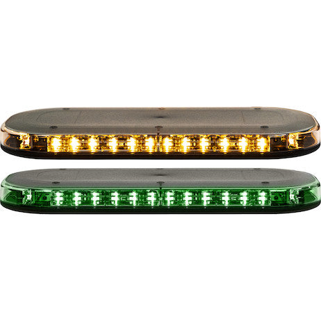 Class 1 Low Profile Oval LED Mini Light Bar - Amber/Green