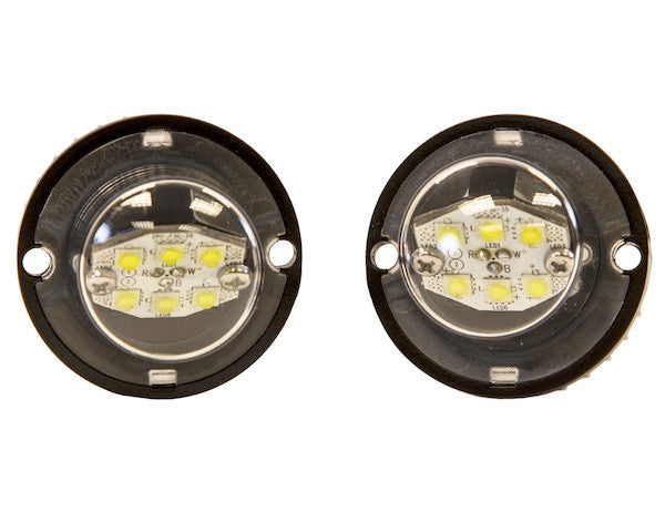 15 Foot Clear Bolt-On Hidden Strobe Kits With In-Line Flashers With 6 LED