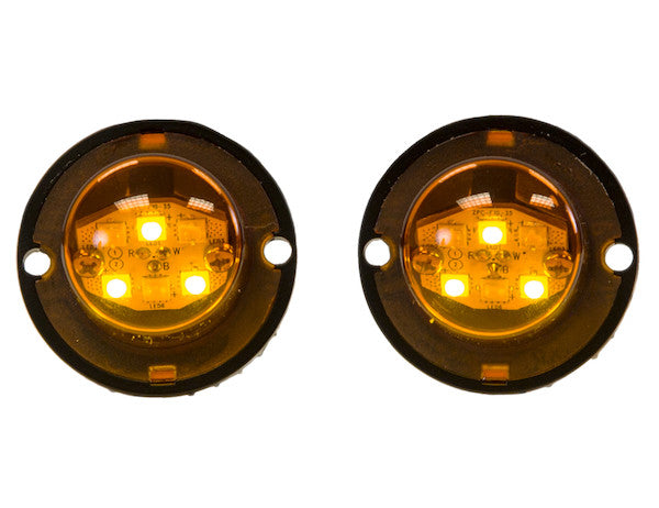 15 Foot Amber Bolt-On Hidden Strobe Kits With In-Line Flashers With 6 LED