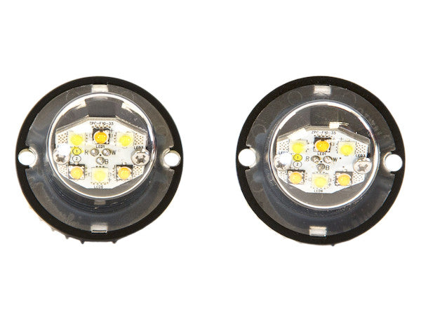 25 Foot Amber/Clear Bolt-On Hidden Strobe Kits With In-Line Flashers With 6 LED