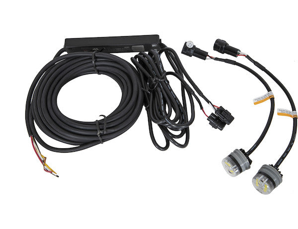 25 Foot Amber/Clear Push-On Hideaway Strobe Kit With In-Line Flashers With 6 LED