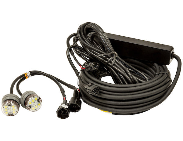25 Foot Clear Push-On Hideaway Strobe Kit With In-Line Flashers With 6 LED