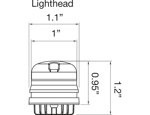 25 Foot Amber Push-On Hideaway Strobe Kit With In-Line Flashers With 6 LED