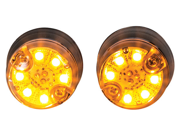 25 Foot Amber Push-On Hideaway Strobe Kit With In-Line Flashers With 6 LED