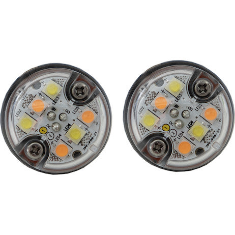 25 Foot Amber/Clear Push-On Hideaway Strobe Kit With In-Line Flashers With 6 LED