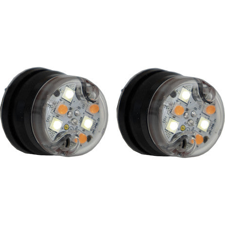 25 Foot Amber/Clear Push-On Hideaway Strobe Kit With In-Line Flashers With 6 LED