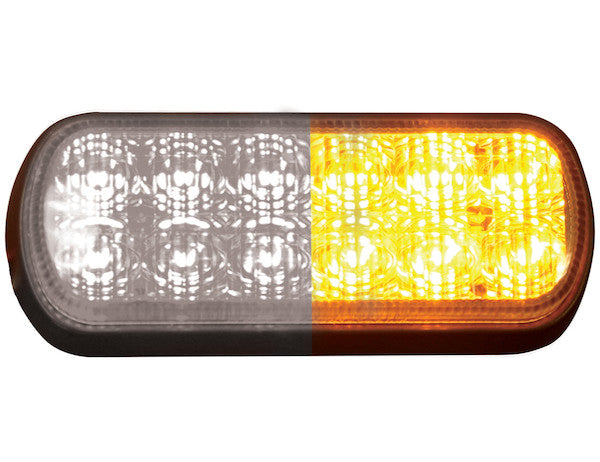 Dual Row 5.5 Inch Amber/Clear LED Strobe Light