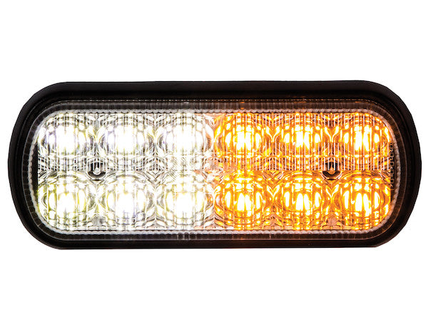 Dual Row 5.5 Inch Amber/Clear LED Strobe Light