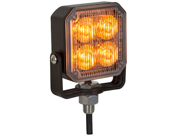 Post-Mounted 3 Inch Amber LED Strobe Light