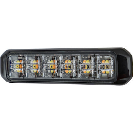 8891829 - 5 Inch Wide Angle Tri-Color LED Strobe Light, Amber/Green/Clear