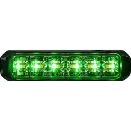3 1/2 Inch Wide Angle Tri-Color LED Strobe Light, Amber/Green/Clear