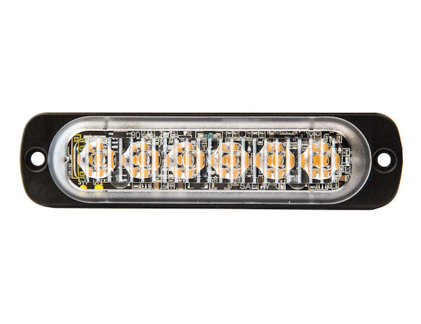 Thin 4.5 Inch Amber/Clear Horizontal LED Strobe Light