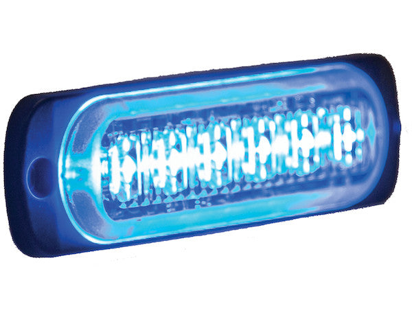 Thin 4.5 Inch Blue Horizontal LED Strobe Light