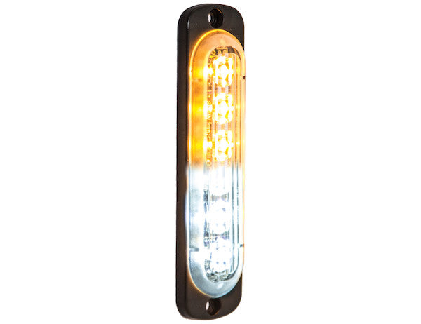 Thin 4.5 Inch Amber/Clear Vertical LED Strobe Light