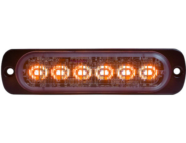 Red/Clear Dual Color Thin 4.5 Inch Wide LED Strobe Light
