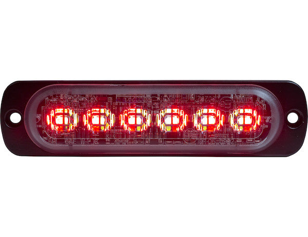 Red/Clear Dual Color Thin 4.5 Inch Wide LED Strobe Light