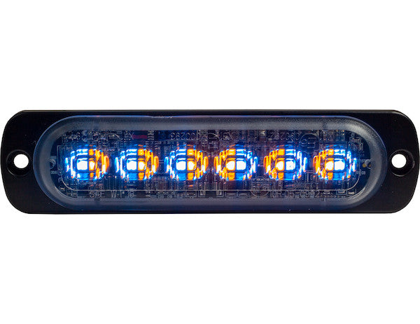 Red/Clear Dual Color Thin 4.5 Inch Wide LED Strobe Light