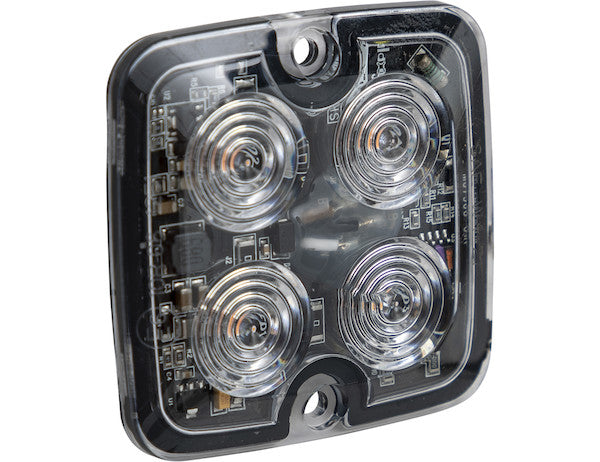 Ultra Thin Square 2 Inch LED Strobe Light - Amber