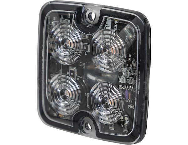Ultra Thin Square 2 Inch LED Strobe Light - Amber