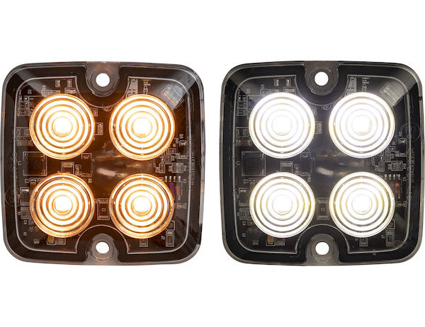 Ultra Thin Square 2 Inch LED Strobe Light - Amber