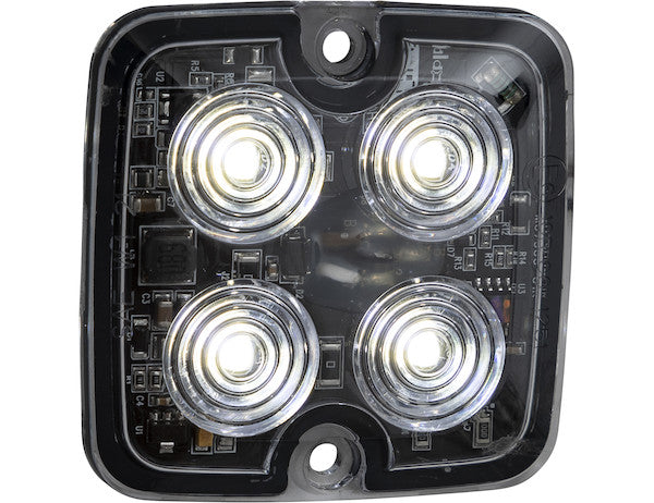 Ultra Thin Square 2 Inch LED Strobe Light - Clear
