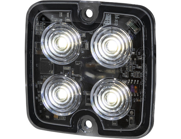 Ultra Thin Square 2 Inch LED Strobe Light - Clear
