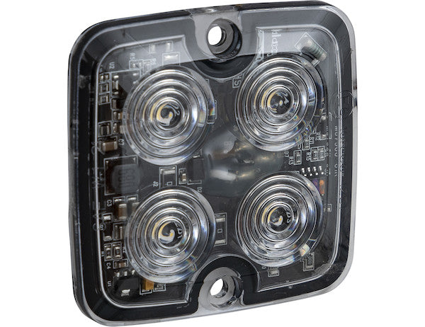 Ultra Thin Square 2 Inch LED Strobe Light - Clear
