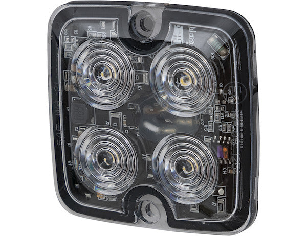 Ultra Thin Square 2 Inch LED Strobe Light - Clear