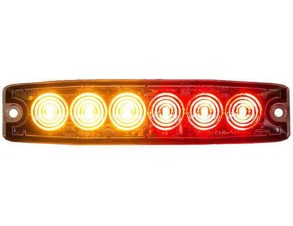 Ultra Thin 5 Inch Amber/Red LED Strobe Light