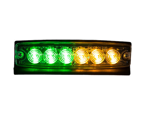 Ultra Thin 5 Inch Green/Amber LED Strobe Light