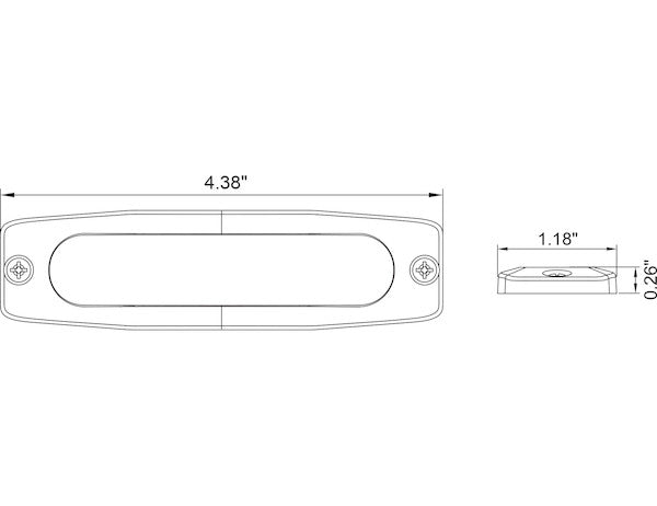 Ultra Thin 4.5 Inch Blue/Amber LED Strobe Light