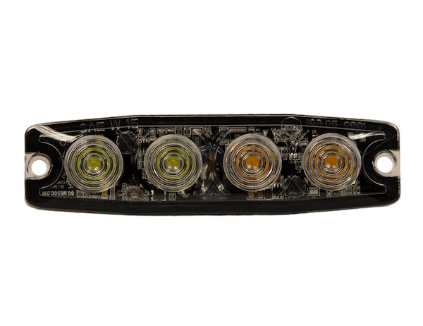 Ultra Thin 4.5 Inch Amber/Clear LED Strobe Light