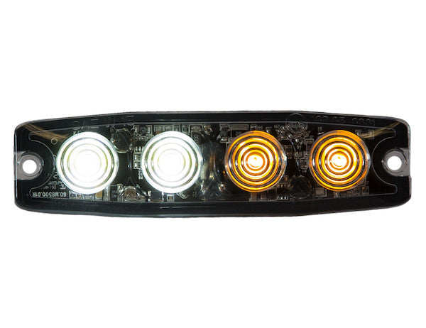 Ultra Thin 4.5 Inch Amber/Clear LED Strobe Light