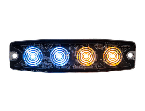 Ultra Thin 4.5 Inch Blue/Amber LED Strobe Light