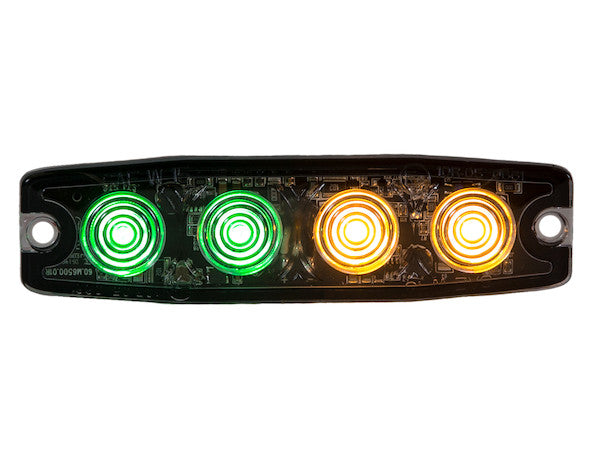 Ultra Thin 4.5 Inch Green/Amber LED Strobe Light