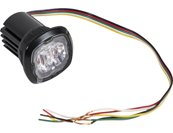 1.5 in. Flush/Surface Mount Amber/Clear LED Strobe Light
