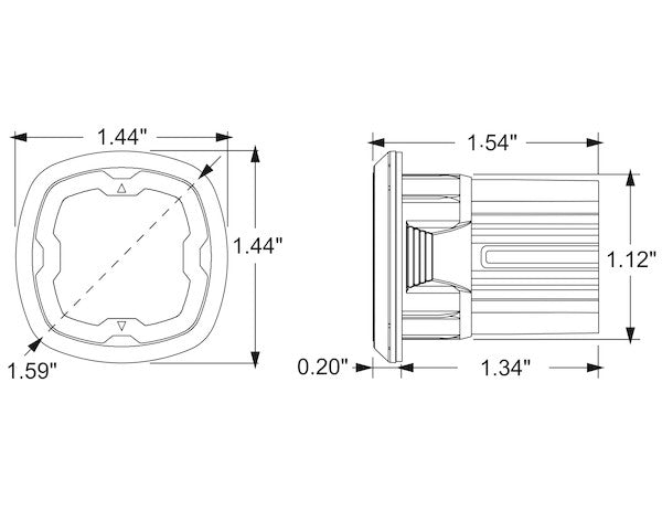 8892410 - 1.5 in. Flush/Surface Mount Amber LED Strobe Light