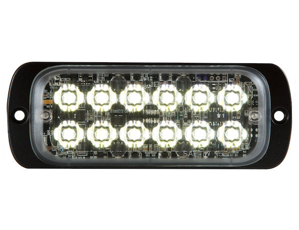 Thin Dual Row 4.5 Inch Clear LED Strobe Light