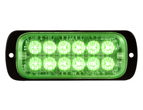 Thin Dual Row 4.5 Inch Green LED Strobe Light