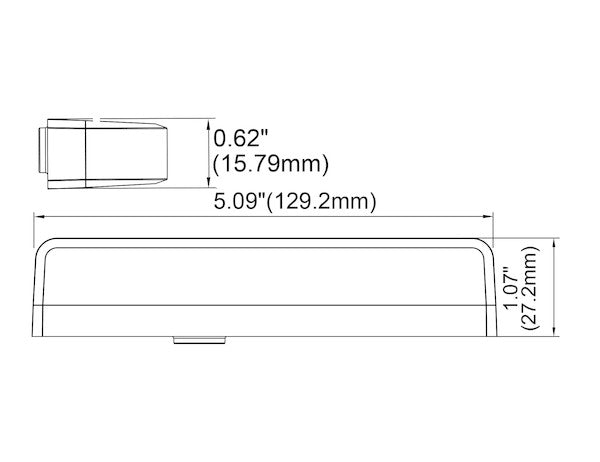 Narrow Profile 5 Inch Clear LED Strobe Light