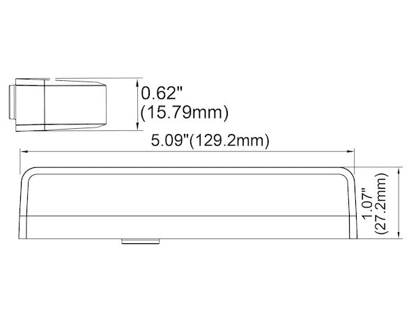 Ultra Bright Narrow Profile Amber/Clear LED Strobe Light