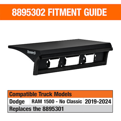 Drill-Free Light Bar Cab Mount For Dodge??/RAM?? 1500 New Body Style, No Classic (2019-2024), Clears Fin Style Antennas, replaces the 8895301