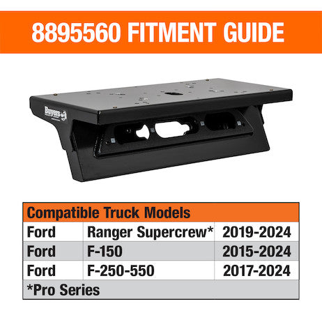 Pro Series Drill-free Light Bar Cab Mount for Ford?? Ranger Supercrew (2019+), F-150 (2015+), F-250-F-550 (2017+)