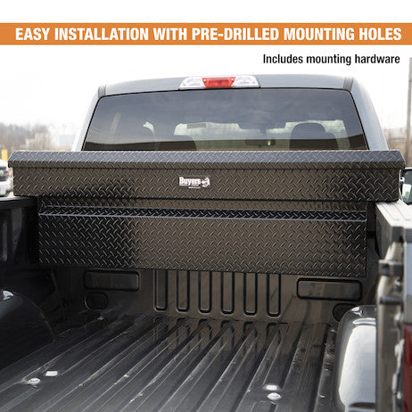 23x20x71 Inch Gloss Black Diamond Tread Aluminum Crossover Truck Box