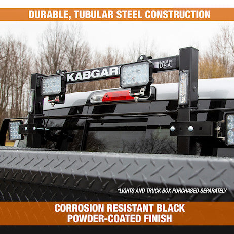69 Inch Kabgard???Heavy-Duty Steel Pickup Truck Headache Rack Bundle with Standard Mounting Brackets