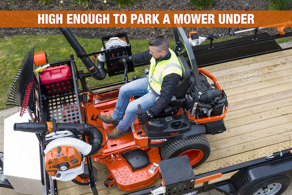 Multi-Purpose Storage Basket for Landscape Trailers