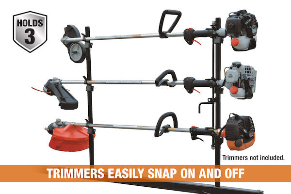 3-Position Snap-In Lockable Trimmer Rack for Open Landscape Trailers