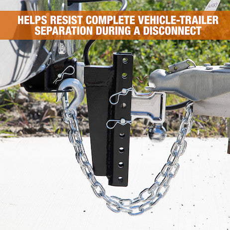 3/8x22 Inch Class 4 Trailer Safety Chain With 1 Forged Eye Slip Hook-30 Proof